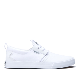 Womens Supra Low Top Shoes FLOW White/white/Gum | AU-30882